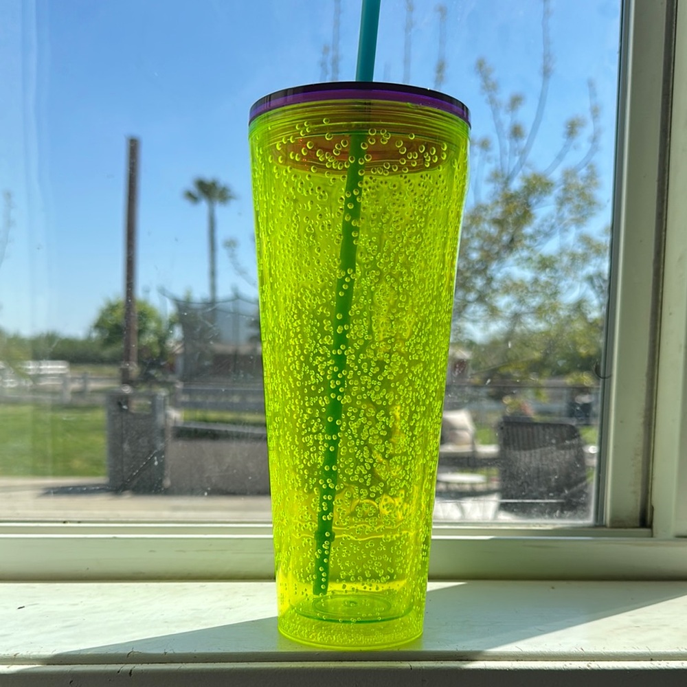 Starbucks Vibrant Green Tumbler with Straw